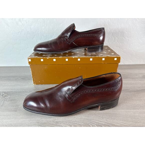 Vintage Alan McAfee London Neiman-Marcus- Men’s Brown Leather Dress Shoes - Picture 2 of 10